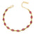 Fuchsia Nano Crystal Bracelet with Yellow Gold Plating (B5384P)