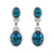 Aqua Nano Crystal Double Drop Earrings (E6225T)