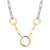 Open Circle Chain Link Necklace with Yellow Gold Plating (N4505)