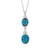 Aqua Nano Crystal Double Drop Pendant (P5199T)