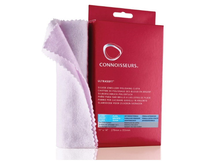 Connoisseurs UltraSoft® Silver Jewelry Polishing Cloth.