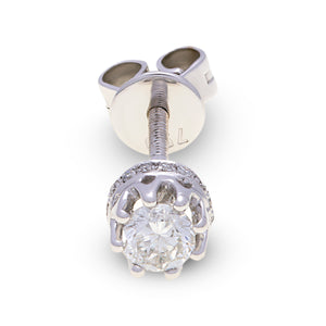 18ct White Gold Round Diamond Studs G777365