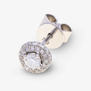 18ct White Gold Round Diamond Studs G777369