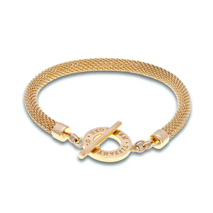18ct Yellow gold Tiffany mesh rope bracelet (t-bar)