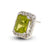 14ct White Gold Peridot Diamond Stud Earrings