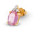 18ct Yellow Gold Pink Sapphire Diamond Stud Earrings