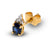 18ct Yellow Gold Sapphire Diamond Stud Earrings