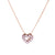 18ct Rose Gold Heart Diamond Necklace