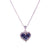 18ct White Gold Sapphire Diamond Heart Pendant