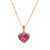 18ct Yellow Gold Ruby Diamond Heart Pendant