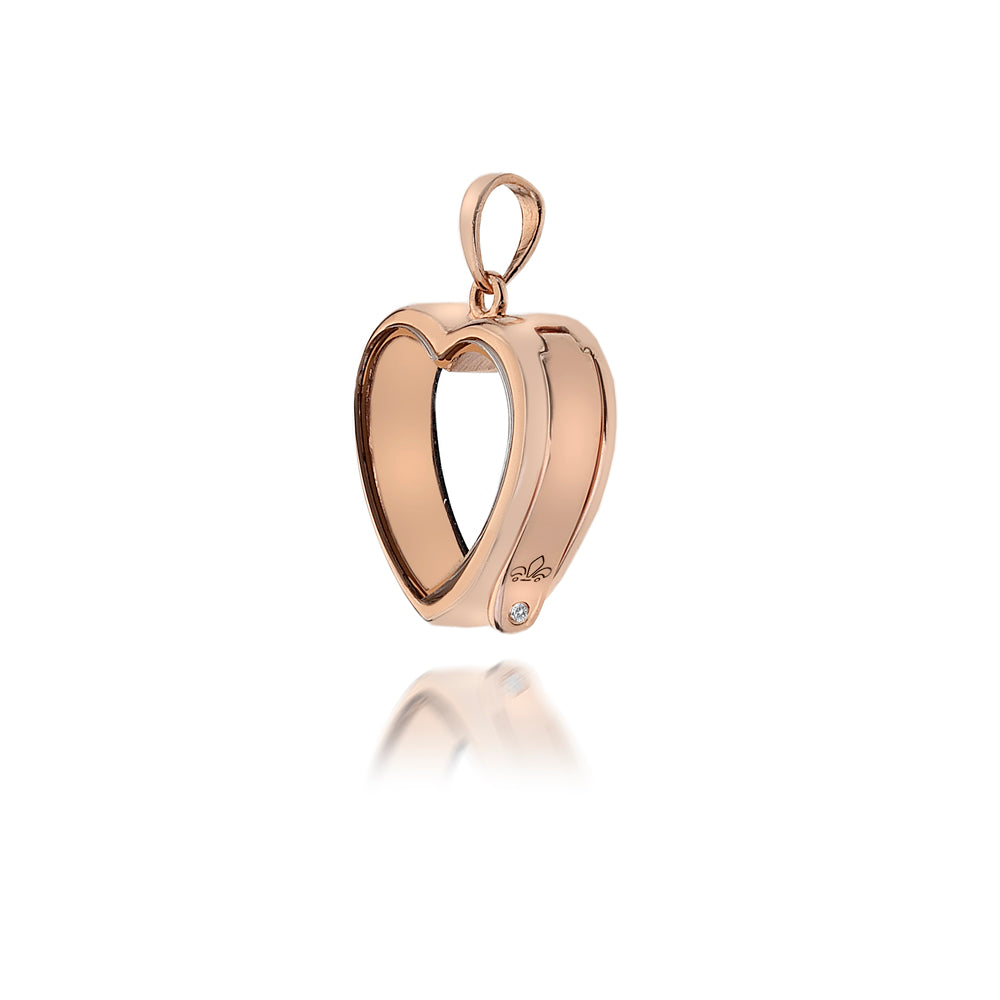 Rose Gold Plated Sterling Silver Small Love Locket