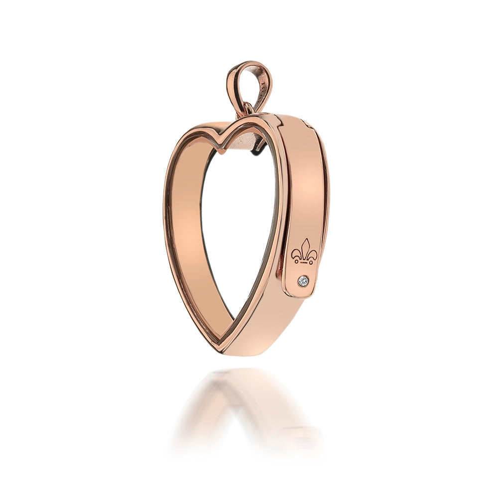 Rose Gold Plated Sterling Silver Large Love Locket