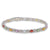 18ct white gold multi colour sapphire and diamond bracelet