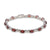 18ct White Gold Garnet Line Bracelet