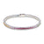 18ct White Gold Rainbow Sapphire Line Bracelet