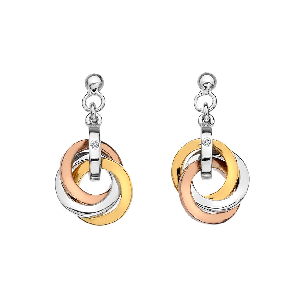 Calm Earrings - Rose and Yellow Gold Accents