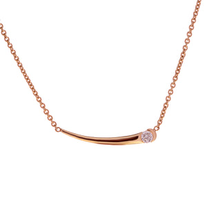 18ct Yellow Gold Diamond Bar Necklace