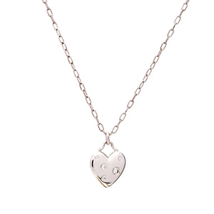 18ct White gold Tiffany & Co Etoile heart necklace