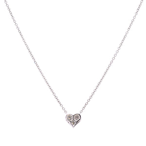 Platinum Tiffany & Co Diamond heart necklace